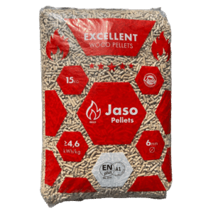 Jaso Excellent houtpellets 100% naaldhout ENplus A1 65 zakken a 15KG