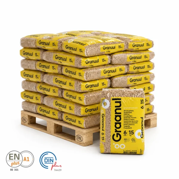 1 Camión con 24 Graanul Pellets (65 × 24) de 1560 SACOS DE 15 KG certificado DIN ENplus A1 15Kg - Afbeelding 4