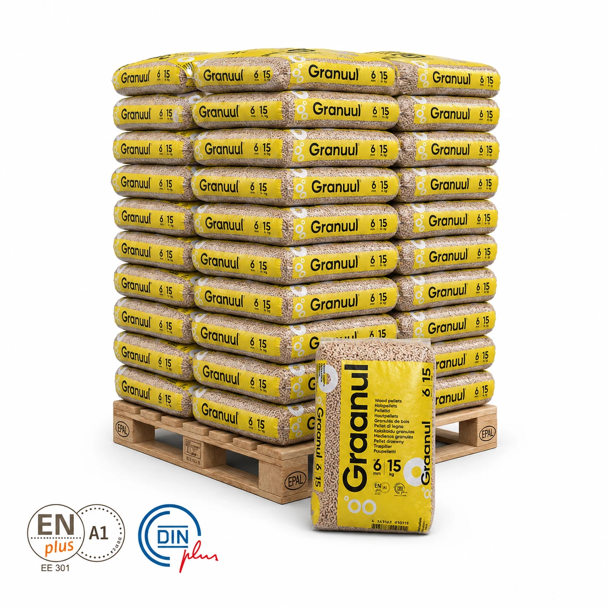 1 Camión con 24 Graanul Pellets (65 × 24) de 1560 SACOS DE 15 KG certificado DIN ENplus A1 15Kg - Afbeelding 5