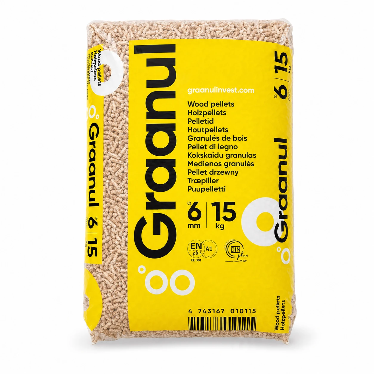 1 Camión con 24 Graanul Pellets (65 × 24) de 1560 SACOS DE 15 KG certificado DIN ENplus A1 15Kg - Afbeelding 3
